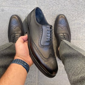 تصویر کفش رسمی مردانه مدل چرم طبیعی کد 00139t.k رنگ مشکی - 40 mans luxury leather shoes code 00139t.k black color