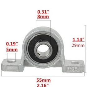 تصویر یاتاقان بلبرینگ KP08 ایستاده قطر 8mm 