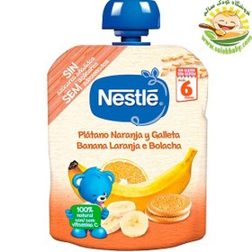 تصویر پوره ساندیسی موز و پرتقال با بیسکوییت نستله NESTLÉ 