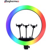 تصویر رینگ لایت ۲۲ اینچی ۸۵ وات مدل MJ56 به همراه سه پایه 807 