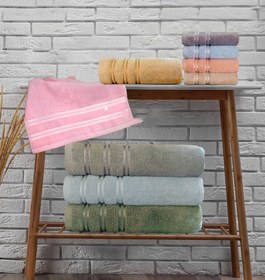 تصویر حوله ابعادی طرح لورنس (غیرمخمل) 