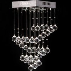 تصویر لوستر سقفی لوسترسازان مدل مربع پیچ کد Lbh2 / 70 