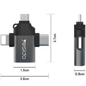 تصویر تبدیل 3 به 1 OTG یسیدو مدل GS15 