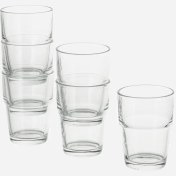 تصویر لیوان 170 سی سی ایکیا بسته 6 عددی مدل REKO IKEA REKO Glass clear glass 17 cl