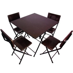 تصویر میز و صندلی ناهارخوری 4 نفره مسافرتی مدل تاشو کاتن مدل 105595 