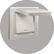 تصویر کلید یک پل بارانی توکار | مدل آسا دلند (IP44) | سفید One Way Switch Illuminated With Lid | IP-44