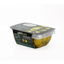 تصویر زیتون سبز بی هسته قایقی بزرگ 