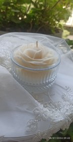 تصویر شمع گل دستساز Handmade flower candle