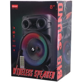 تصویر اسپیکر بلوتوثی کی برود مدل KTS-1566 همراه با میکروفون و ریموت کنترل KBroad KTS-1566 Wireless Speaker