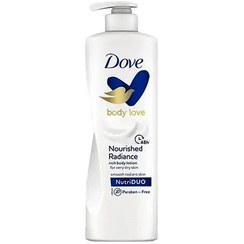 تصویر لوسیون بدن پمپی داو Dove مدل Nourished Radiance حجم 400 میلی لیتر 