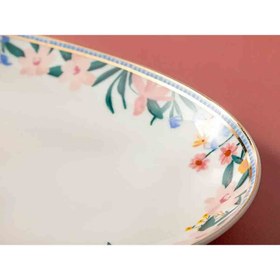 تصویر دیس پذیرایی انگلیش هوم مدل Flower Spree ENGLISH HOME Flower Spree Porcelain Platter White