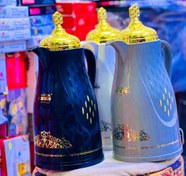 تصویر فلاسک 1لیتری شیشه قرمز مدل عربی 