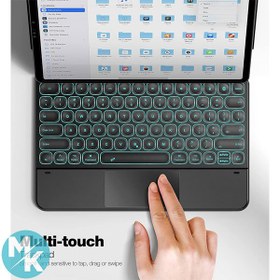 تصویر کیف کیبورددار مغناطیسی Trackpad iPad Pro 12.9 با RGB اورجینال 