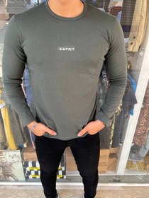 تصویر تیشرت آستین بلند Esprit سبز زیتونی Olive Green Esprit Long Sleeve T-shirt