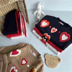 تصویر دوتیکه بافت طرح قلب 5 سال تا 10 سال کد7920 (201422) 