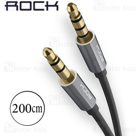 تصویر کابل انتقال صدا 2 متری Aux راک Rock RAU0524 Audio Cable 