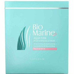 تصویر ماسک سه عددی روشن کننده و شفاف کننده صورت بایومارین Bio Marine حجم 15 میل 