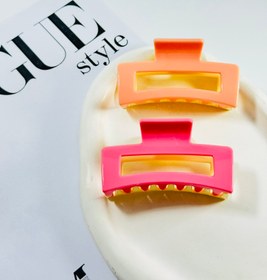 تصویر کلیپس دورنگ لاکی - بنفش 