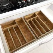 تصویر جای کارد و چنگال مدل چوبی کلاسیک 42578 