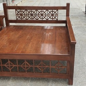 تصویر تخت سنتی نیمکت سنتی صندلی سنتی گره چینی شبکه ای .تحویل در باربری مقصد 