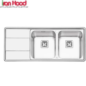 تصویر سینک پرنیان استیل Ps 1215 توکار Parnian Steel inset sink Ps-1215