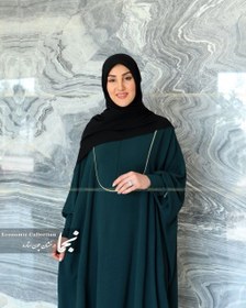 تصویر عبا ساده ارزان پارچه ابروبادی / الیزه مدل مهوا مزون نجما - پارچه ا Mahva Abaya