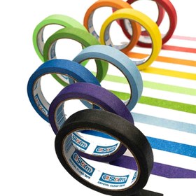 تصویر چسب کاغذی رنگی 18یارد باریک استورم کد103167 (10 تایی) 