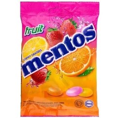 تصویر دراژه جویدنی منتوس با طعم میوه ای 135 گرم mentos mentos chewy dragee with fruit flavors 135 g