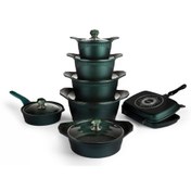 تصویر سرویس قابلمه 14 پارچه چدن گرانیتی اسپرلوس سبز کله غازی 