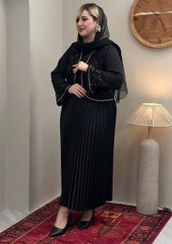 تصویر ست کت و سارافون مجلسی مدل جواهر سایز ۳۸ تا ۴۸ رنگ سیاه 