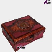 تصویر جا قرآنی عروس و قرآن چرمی جیبی شیک کد: 823 