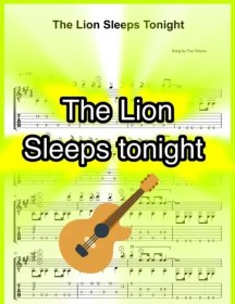 تصویر نت گیتار The Lion Sleeps Tonight همراه با اجرای تصویری نت 