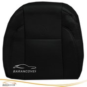 تصویر روکش صندلی رنو سفران چرم رنگ مشکی 