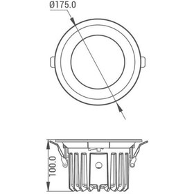 تصویر چراغ سقفی توکار شعاع مدل SH-AL5029-30W Shoa SH-AL5029-30W Recessed Downlight