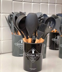 تصویر ست ابزار سیلیکون - مشکی Silicone tool set