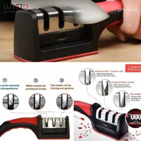 تصویر چاقو تیز کن دستی 3 کاره 