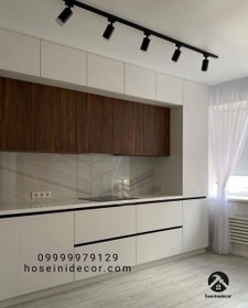 تصویر کابینت دوپله مدرن مدل برفین برند حسینی دکور مدرن ولی شیک