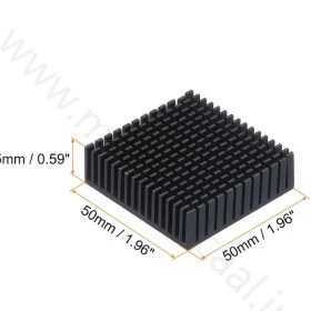 تصویر هیت سینک مشکی مربعی 