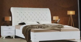 تصویر تخت خواب و سرویس خواب دونفره مدل Elvi36 