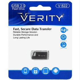 تصویر فلش مموری وریتی مدل V822 ظرفیت 64 گیگابایت Verity V822 Flash ا Verity V822 Flash 64GB Verity V822 Flash 64GB