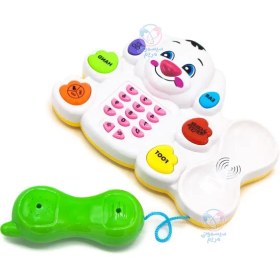 تصویر تلفن موزیکال سگ سفید 9909 