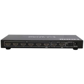 تصویر ماتریکس سوئيچ ۶ در 2 HDMI با صدای 7 کانال و تصویر در تصویر فرانت Faranet HDMI 6x2 Matrix Switch ARC EDID/7.1CH/PIP/MHL