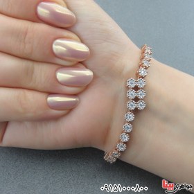 تصویر دستبند نقره فاخر زیبا و خاص رودیوم زنانه _کد:۲۸۰۷۱ 