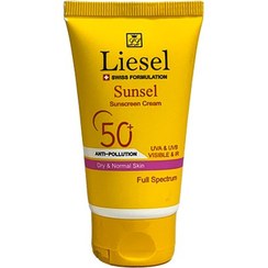 تصویر ضد آفتاب سانسل پوست خشک و نرمال +SPF50 بی رنگ لایسل-Liesel 