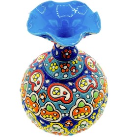 تصویر گلدان سفال میناکاری Enameled pottery vase