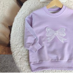 تصویر بلوز تک دخترانه پاپیون توری 