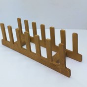 تصویر استند چوبی بشقاب ۶ خانه 