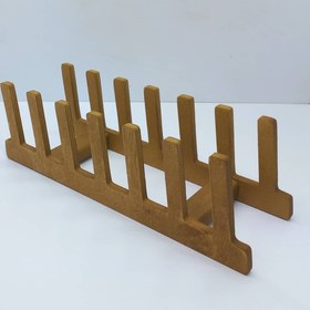 تصویر استند چوبی بشقاب ۶ خانه 