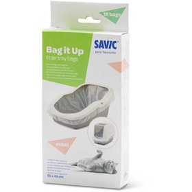 تصویر کیسه مخصوص ظرف خاک گربه ساویک Savic Bag It Up Tray Bags بسته 12 عددی 