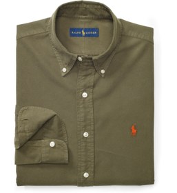 تصویر پیراهن آکسفورد رالف لورن Ralph Lauren Oxford Shirt Defender Green Slim-Fit 